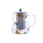 Imagem de Chaleira de Vidro Com Filtro De Aço INOX Abelhas 750ML - Lyor