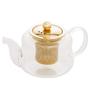 Imagem de Chaleira de Vidro com Infusor Dourado (600 ml)