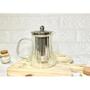 Imagem de Chaleira De Vidro Jarra Com Infusor Bule 550ml Coador Chá E Café Multiuso Moderno Pratico