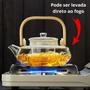 Imagem de Chaleira De Vidro Resistente Vai Ao Fogo Com Infusor 800ml