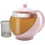 Imagem de Chaleira de vidro rosa ou verde com infusor de inox para chá 750ml ou 1250ml