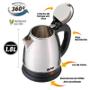 Imagem de Chaleira Elétrica BAK Com Base Removível Jarra Bule Fervura Inox 220V 1.8L