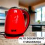 Imagem de Chaleira Elétrica De Inox Premium 1,8 Litros 110V Vermelha