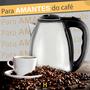 Imagem de Chaleira Elétrica Portátil 1.8 Litros Aço Inox 110v Ou 220v Para Café Chá Linha Premium