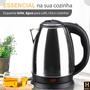 Imagem de Chaleira Elétrica Portátil 1.8 Litros Aço Inox 110v Ou 220v Para Café Chá Linha Premium