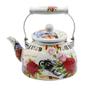 Imagem de Chaleira Esmaltada Charm Londres 2,5L Sem Apito Com Indução Flores - Casa dos Fogões
