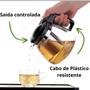 Imagem de Chaleira Grande 900ml Vidro - Bule De Chá Com Infusor Coador Aço Inox Para Infusão Ervas Naturais