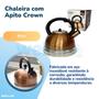 Imagem de Chaleira Inox  Com Apito Crown Gold 3 Litros - Gold