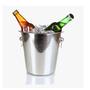 Imagem de Champanheira Balde De Gelo Inox Grande 4 Litros Champagne Espumante Cerveja Premium Prateada Liso