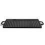 Imagem de Chapa De Ferro Fundido Grill Reversível  51Cm X 23Cm Preto MTA - 8320