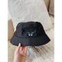 Imagem de Chapéu Boné Bucket Hat Preto com Bordado Borboleta Unissex