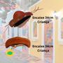 Imagem de Chapéu CANGACEIRO LAMPIÃO INFANTIL  Nordestino Couro Puro Rígido Alça Pescoço