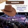 Imagem de Chapeu Country Feminino Cowgirl Rodeio Sertanejo Boiadeira Cowboy Americano Premium