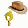 Imagem de  Chapéu Cowboy Com Lenço Amarelo São João Festa Junina