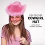 Imagem de Chapéu de cowboy 4E's Novelty Pink com plumas para mulheres