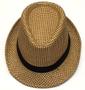 Imagem de Chapeu Fedora Panamá Palha Aba Curta De 3cm Forrado 60014