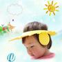 Imagem de Chapéu Protetor Viseira De Banho Lava Cabeça Bebês Crianças Amarelo
