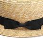 Imagem de Chapéu Wokex Natural Wheat Straw Boater Fedora Top Flat 56-58 cm