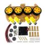 Imagem de Chassi 4wd Kit Robótica Carrinho Robô 4 Rodas Para Arduino