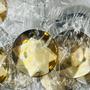Imagem de Chaton Strass 31mm Cristal Dourado Redondo 5pçs Costura Artesanato 18g