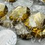 Imagem de Chaton Strass 31mm Cristal Dourado Redondo 5pçs Costura Artesanato 18g