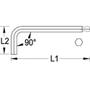 Imagem de Chave Allen Hexagonal Abaulada Longa Tipo L 1/4" - Gedore 012928