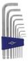 Imagem de Chave Allen Longa Abaulada 1.5 A 10mm C/ 9 Pcs Cor Cinza