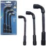 Chave biela l de aco carbono com furo com 3 pecas 8/10/13mm na cartela - WESTERN Imagem de Chave biela l de aco carbono com furo com 3 pecas 8/10/13mm na cartela - WESTERN