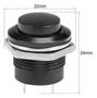 Imagem de Chave Botão interruptor Push Button R13-507 2T Preto Sem Trava - 10 Peças