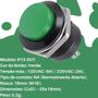 Imagem de Chave Botão interruptor Push Button R13-507 2T Verde Sem Trava - 10 Peças