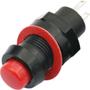 Imagem de Chave Botão Push Button DS-211 250VAC, 1A, 2T com Trava Vermelho - Kit 10 Peça