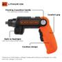 Imagem de Chave de Fenda Sem Fio BLACK+DECKER 4V MAX com Luz LED (BDCSFL20C)