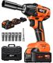Imagem de Chave de impacto sem fio DECERK 21V MAX 400N.m com barra de 2  4,0 Ah