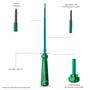 Imagem de Chave Phillips Translucido Verde Com Haste Isolada Pvc 3/16 X 8" ST61437 Sata