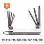 Imagem de Chave torx canivete 8pcs T9-T40 reforçada Eda profissional