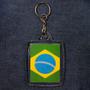 Imagem de Chaveiro Bandeira Brasil 4x5cm Personalizado Com 48 Unidades