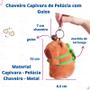 Imagem de Chaveiro Capivara Fofa De Pelúcia Com Mochila De Tartaruga