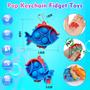 Imagem de Chaveiro Fidget Toy Genuvi Pop Fish - Pacote com 30 Unidades para Crianças