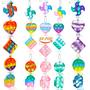 Imagem de Chaveiro Fidget Toy HULODIS - Mini Push Pop Bubble (Pacote com 25)