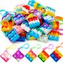 Imagem de Chaveiro Fidget Toy JOYIN Square Pop - Pacote com 30 Unidades (4 a 12 anos)