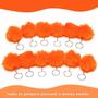 Imagem de Chaveiro Pompom Pelúcia Laranja Neon 70mm - C/ 12 Unidades - BRX