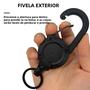 Imagem de Chaveiro Retrátil Automático Anti-Perda com Fivela de Metal para Mochila