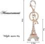 Imagem de Chaveiro Yosoo Rhinestone Eiffel em forma de pingente de cristal em forma de torre