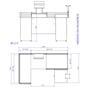 Imagem de Checkout Leve Balcão De Comercio Mesa Reta Com Kit Innal Branco Perfil Azul