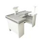 Imagem de Checkout Leve Balcão De Comercio Mesa Reta Com Kit Innal Branco Perfil Azul