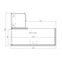 Imagem de Checkout Leve De 1,30M Mesa Reta Com Kit Innal - Branco Perfil Vermelho
