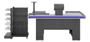 Imagem de Checkstand Display Preto Com Checkout 1,50m - Perfil Azul