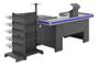Imagem de Checkstand Display Preto Com Checkout 1,50m - Perfil Azul