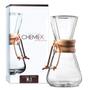 Imagem de Chemex Pour-Over Glass Coffeemaker - Série Clássica - 3-Cup - Embalagem Exclusiva