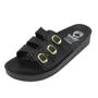 Imagem de Chinelo Anatômico Webe Flex Feminino 3 Fivelas Preto